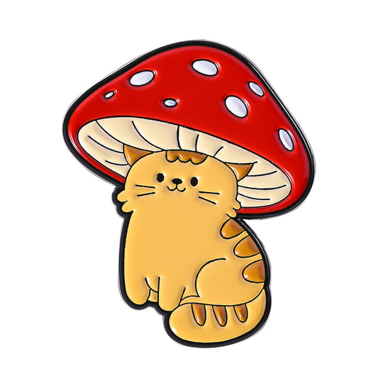 Gato con cabeza de hongo